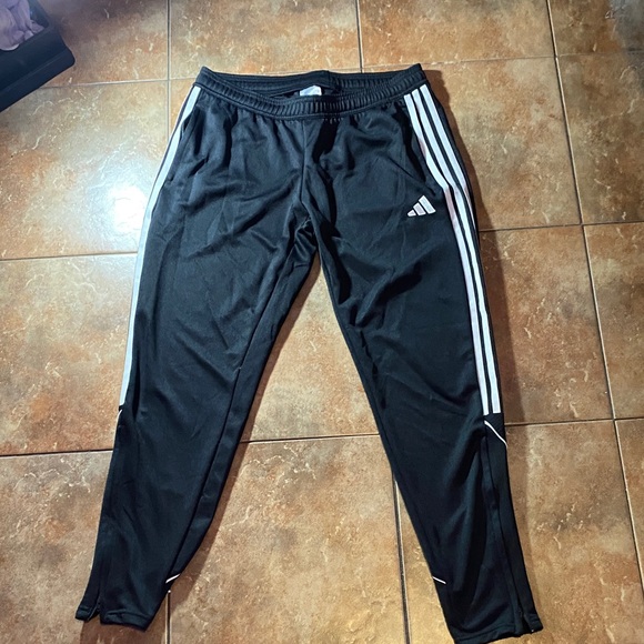 adidas Pants - Adidas Black and White Joggers with Tapered Fit